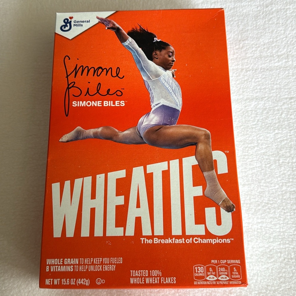 SIMONE BILES Gymnastics Olympic Gold Medalist Wheaties Box (empty) Collectible